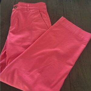 Monroe LOFT coral crop chino pants 6
